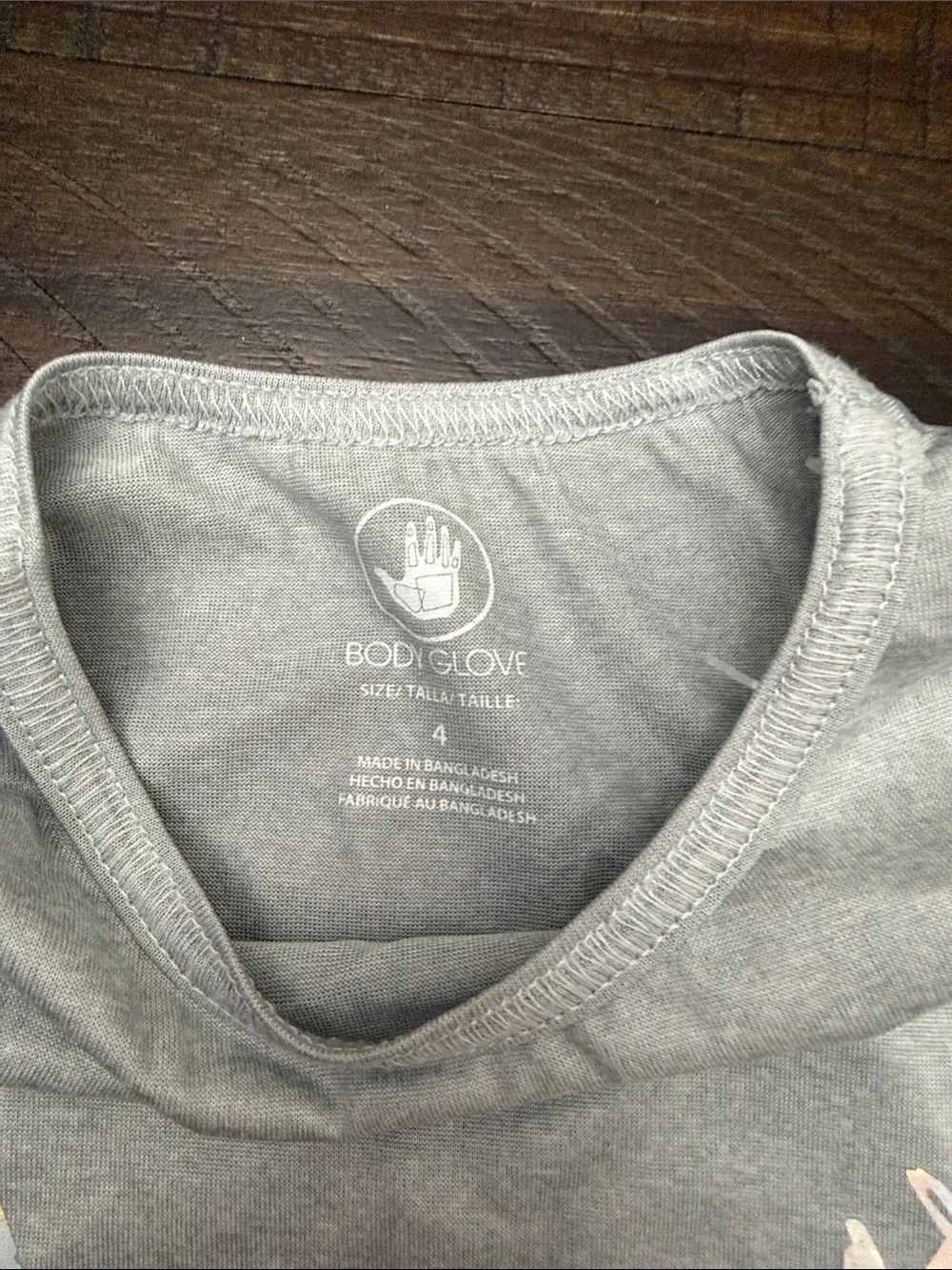 Girls' Gray Heart Tie-Front Tee